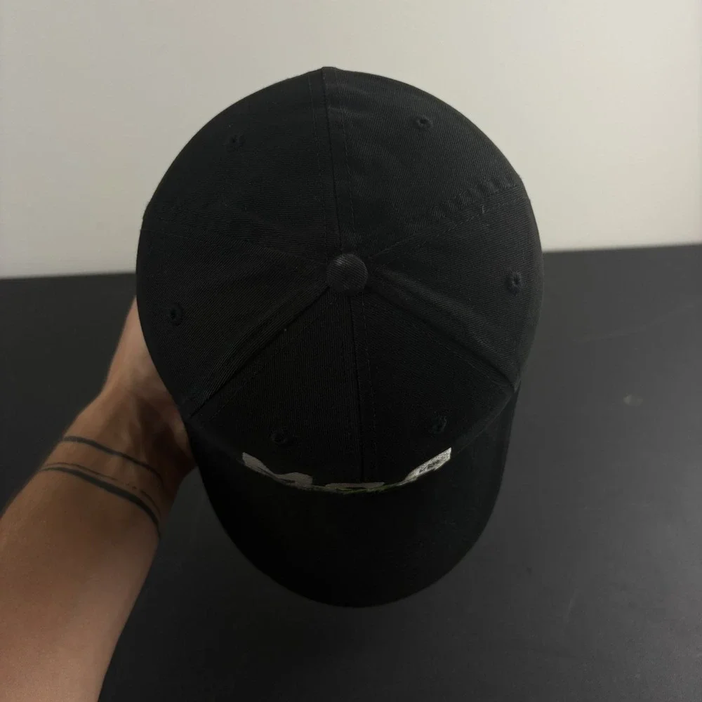Vintage Cap America Michigan Snowmobile Association Hat Black Green Sled MSA Cap